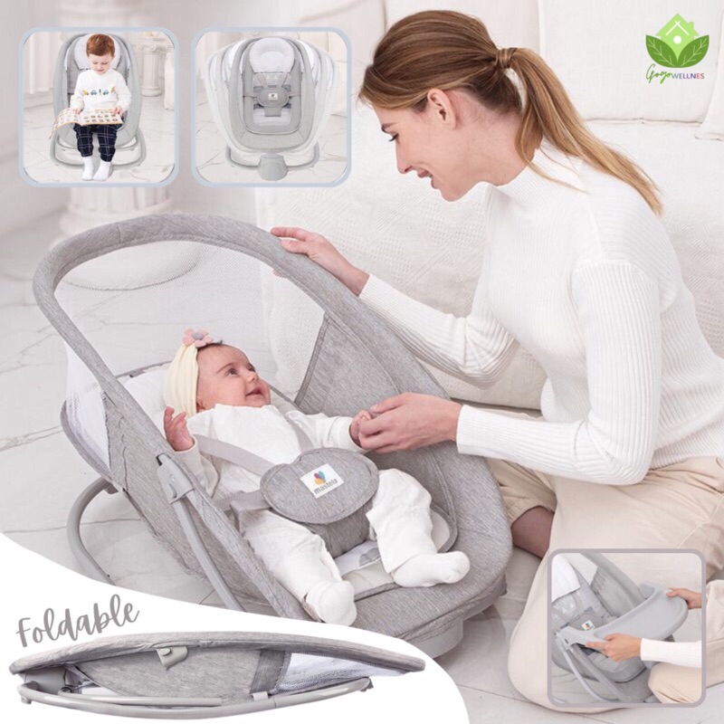 Mastela 4in1 Deluxe Bassinet with Food Tray Auto Swing Rocker Foldable ...
