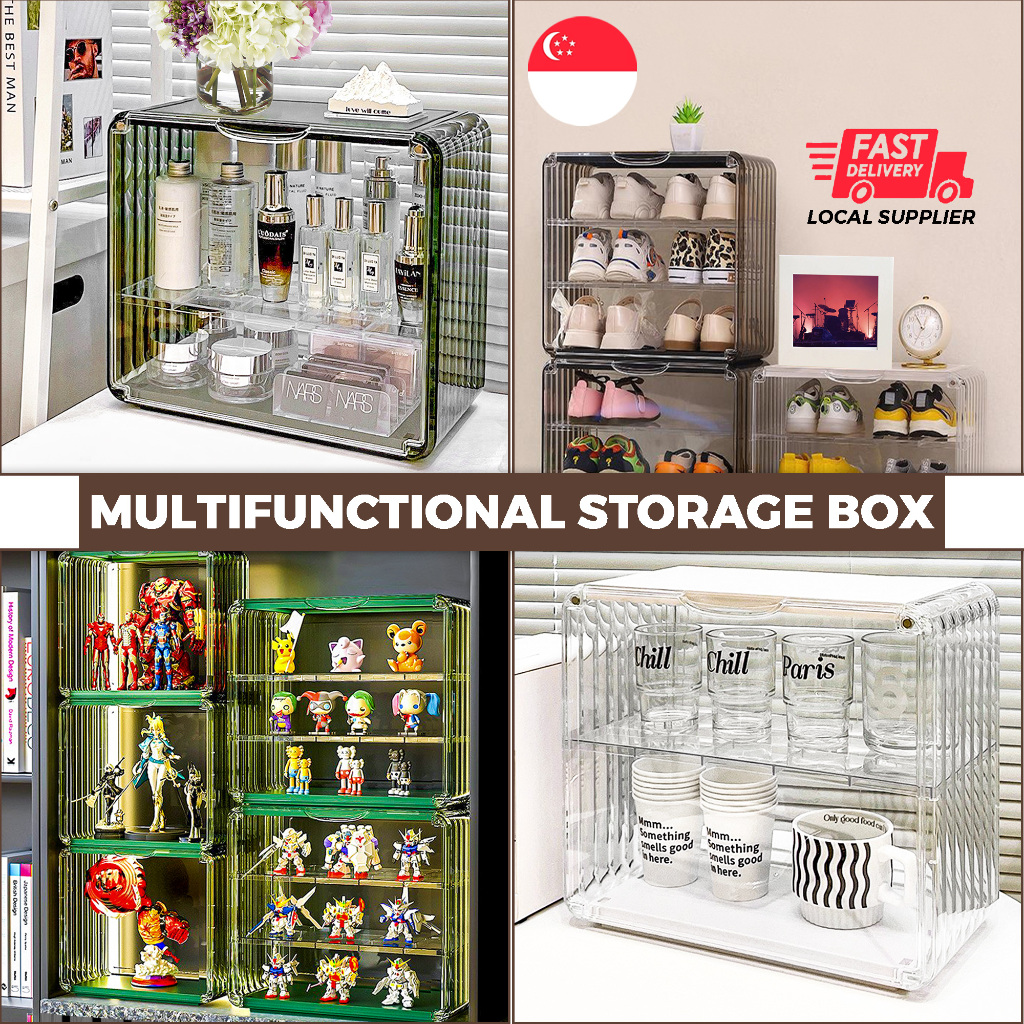 Multifunctional Storage Box Cosmetic Organiser Toys Display Kitchenware ...