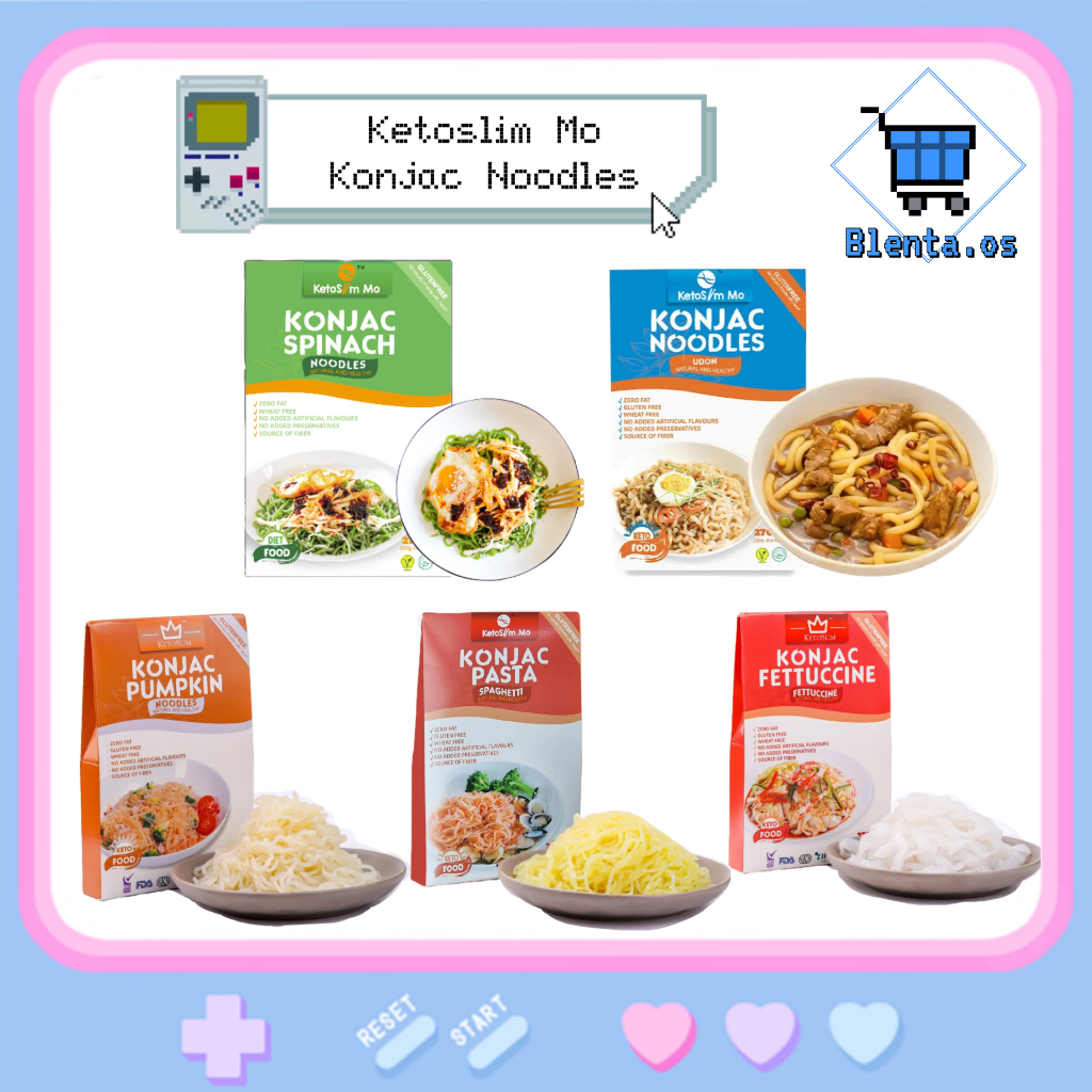 [Bundle of 2]KetoSlim Mo Konjac Noodle Spaghetti/Kuay Tiao/Udon/Spinach ...