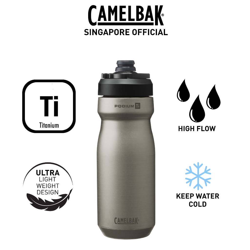 Camelbak Podium Titanium 18oz Insulated Bike Bottle 530ml | Shopee