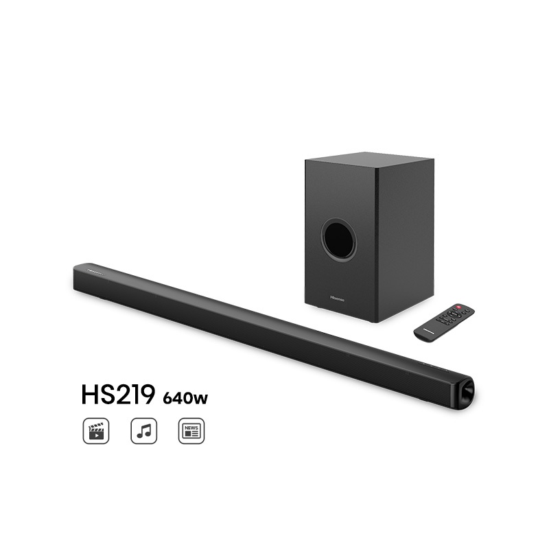 Hisense HS219 Soundbar 640W Dolby Audio 8" 200W Wireless