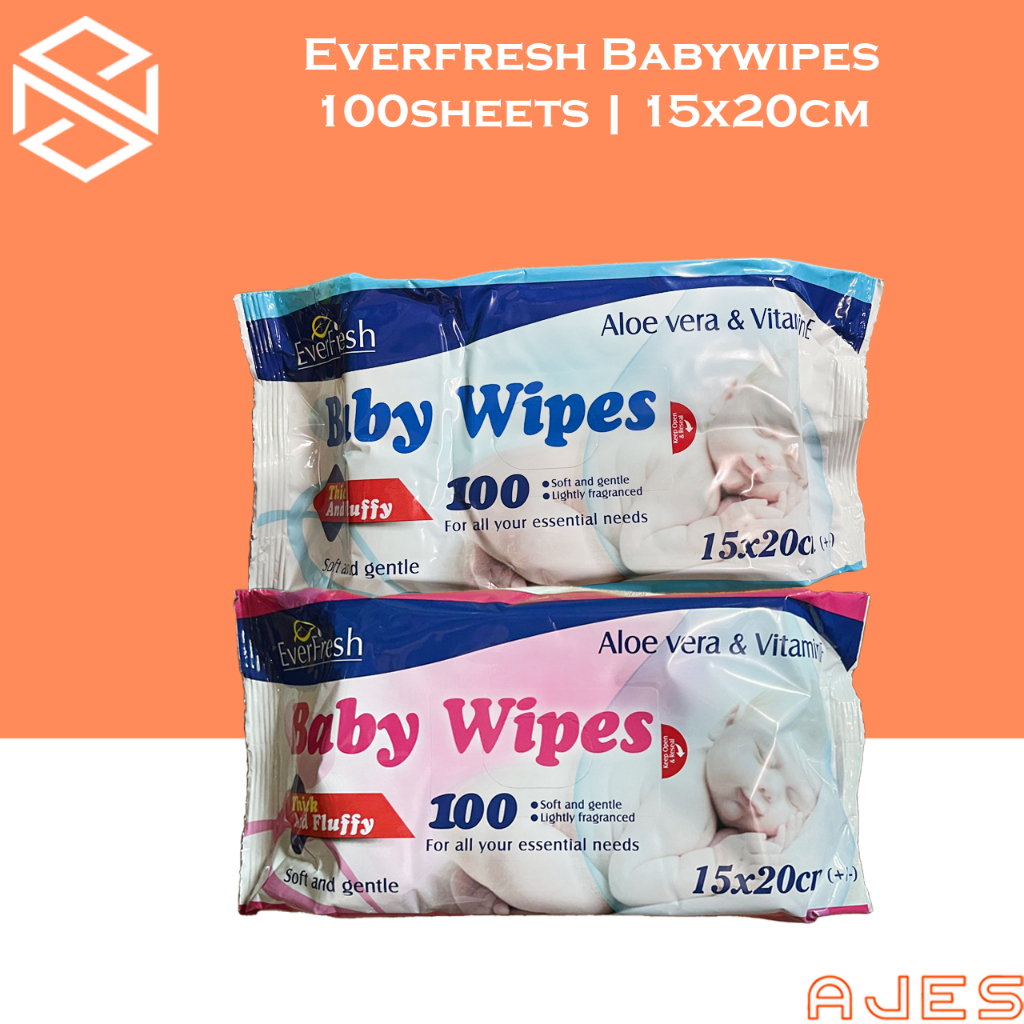 Local Seller Everfresh Baby Wipes 100 sheets Aloevera Vitamin E Shopee Singapore