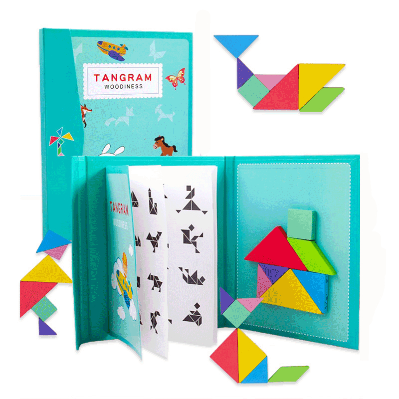 3D Magnetic Toys Jigsaw Tangram Puzzles for Kids Montessori Learning ...