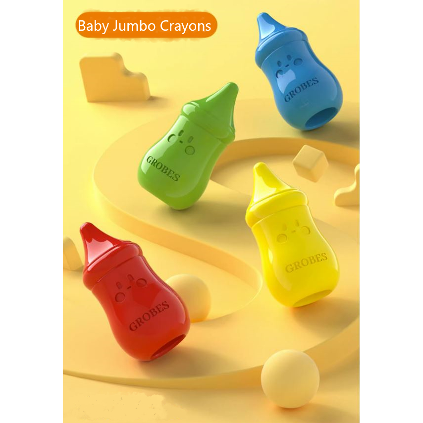 Jumbo Baby safe Crayons 8 colours non toxic crayons for toddlers Big  Crayons for 1 year old