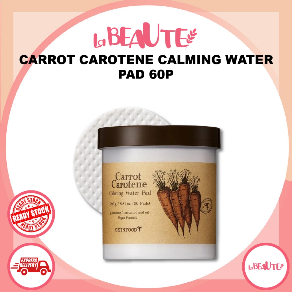 Disques Hydratants SKINFOOD Carrot Carotene Calming Water Pad - 60 Disques - Corée