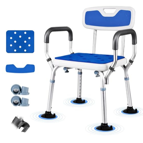 Elderly shower safety bath Chair with Backrest and Handles Safety Anti ...