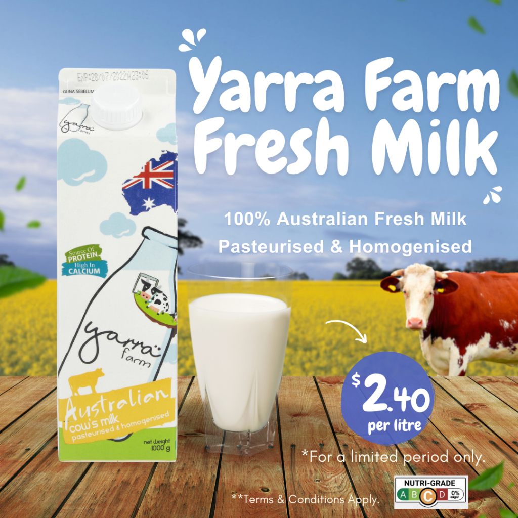 Yarra Farm ™ Full Cream Australian Fresh Milk Pasteurised & Homogenised Fresh Milk [1L] My