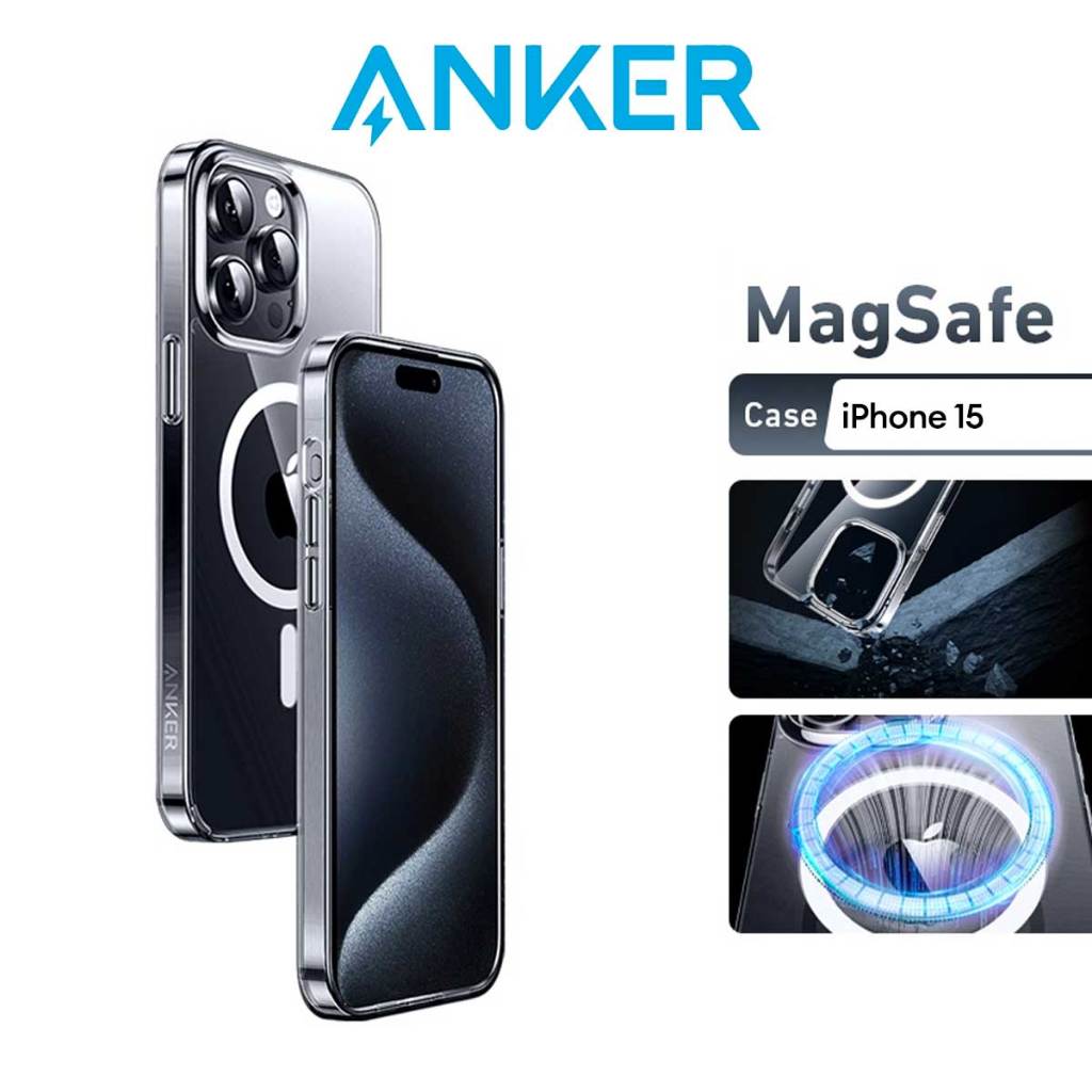 Anker iPhone 15 Case Magsafe Case Clear Magnetic Phone Casing Cover ...