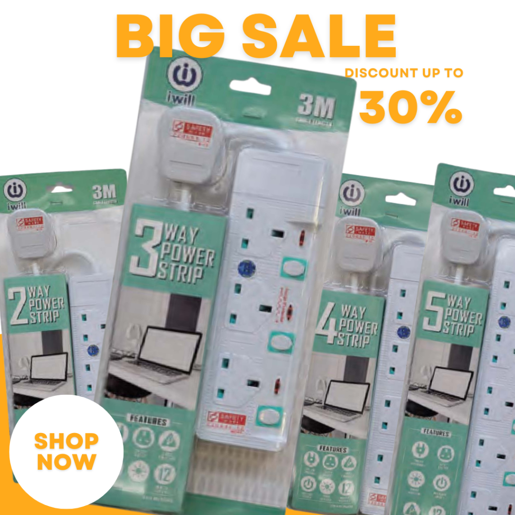 FLASH SALE! [Surge Protection] IWILL Simply White Mains Switch ...