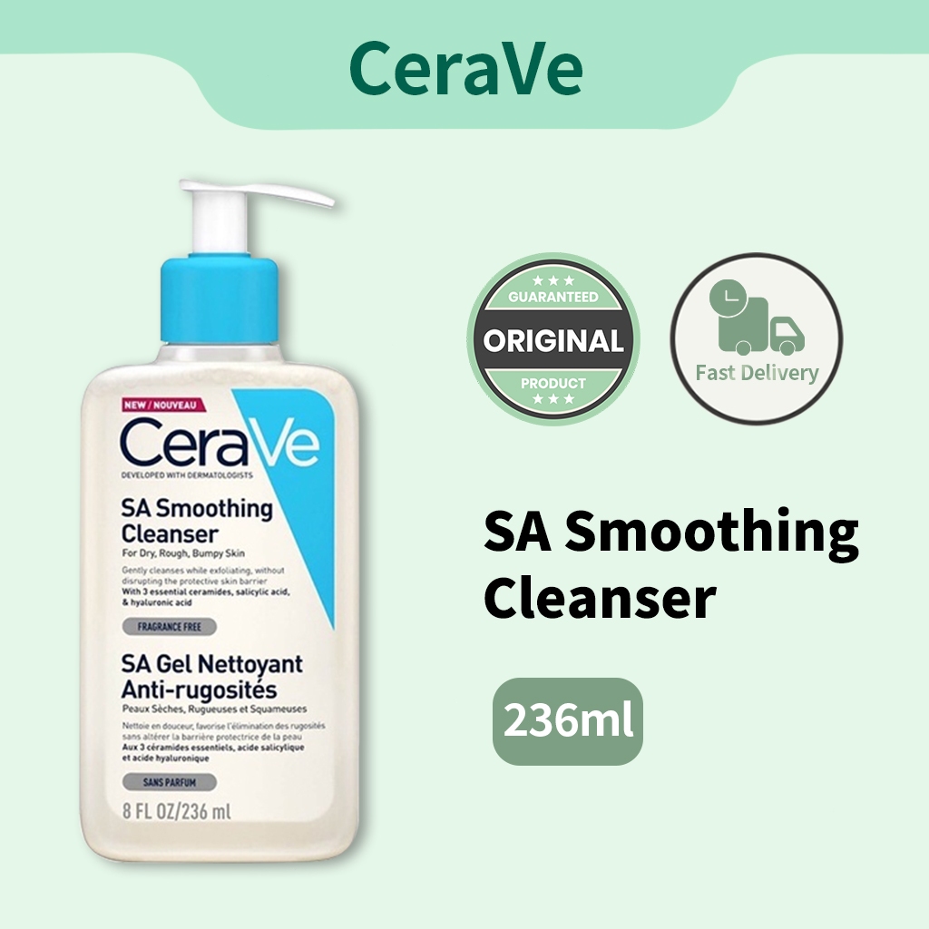 【Genuine Stock】CeraVe SA Smoothing Cleanser For Dry, Rough, Bumpy Skin