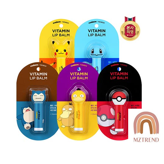 [MZTREND] Veilment Pokemon Figure Moisture Shine Lip Balm 4.5g Shopee