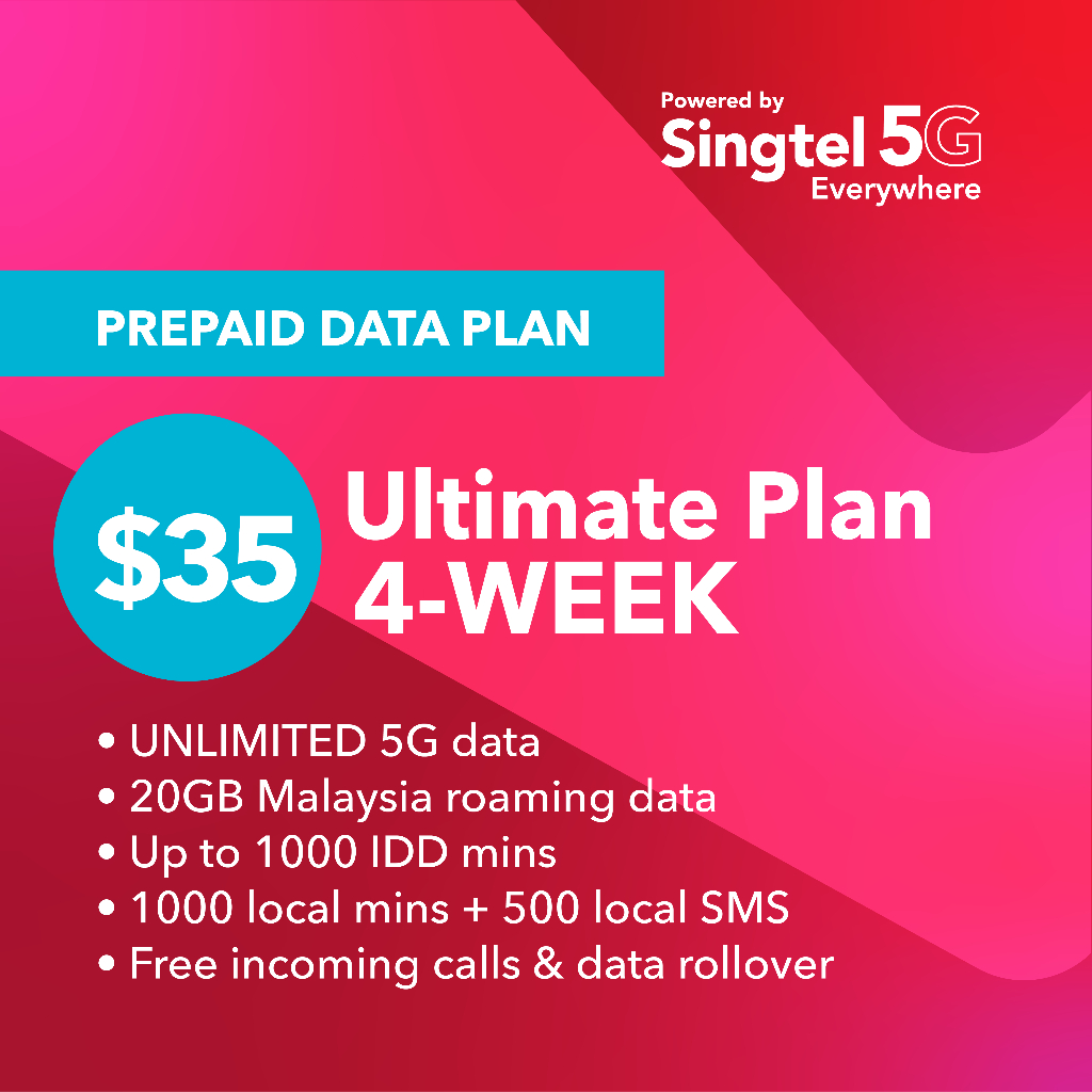 Singtel Data Package - 4-Week 5G Ultimate Plan | Shopee Singapore