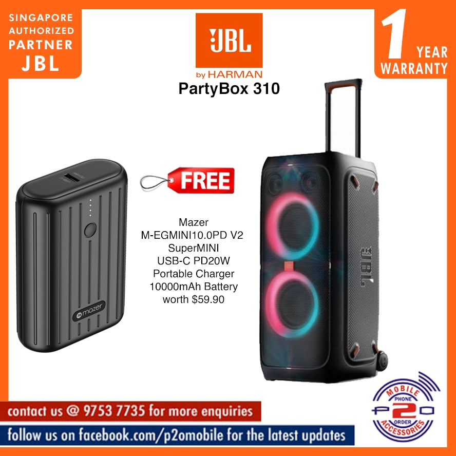 Buy JBL Partybox 310 Portable Party Speaker - JBL Singapore