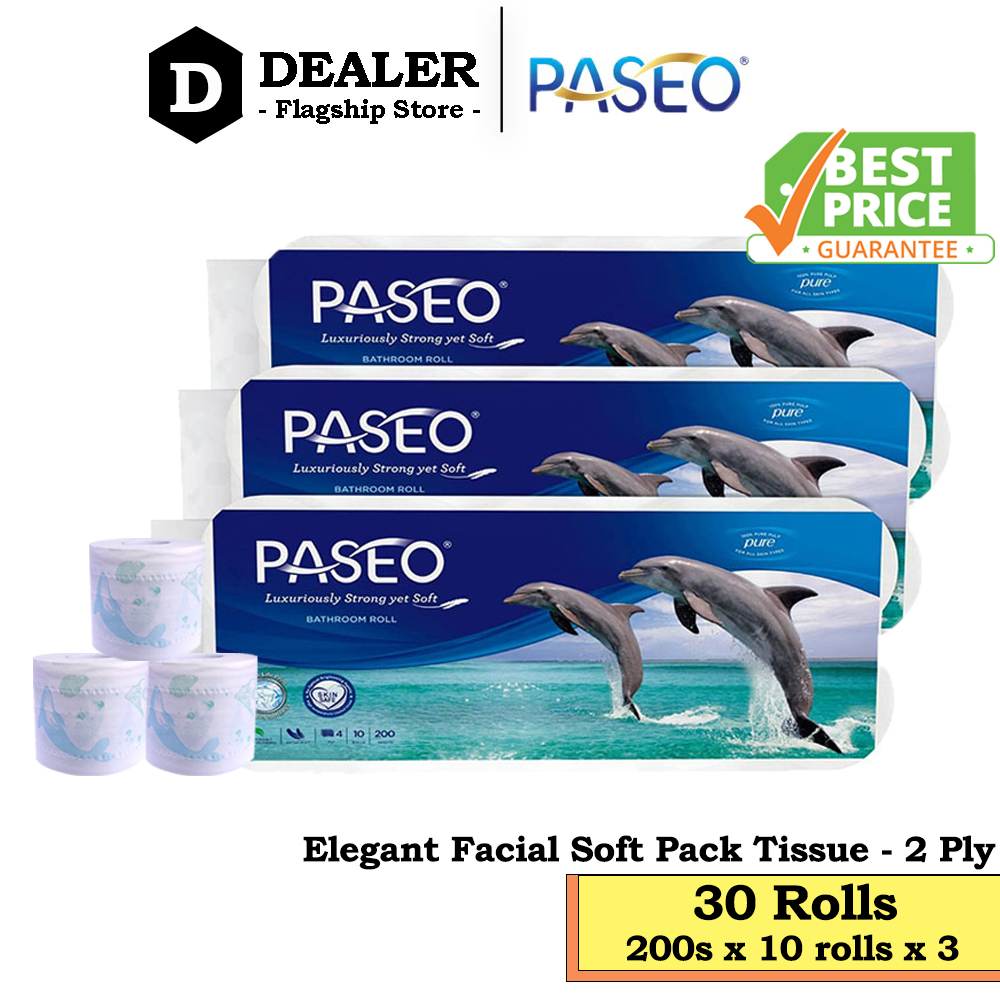 [Cheapest In Town!] Paseo Bathroom 4 Ply Tissue Roll (30 rolls x 200s ...