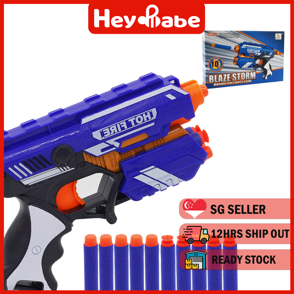 Soft bullet Blaster for kids. Soft Dart X 10 Blaster Toy. Shooting game ...