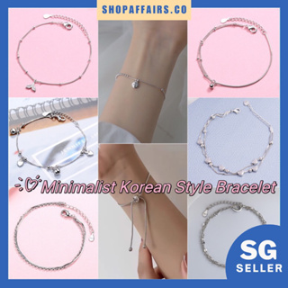 Korea Hot Style Pure 925 Sterling Silver Bracelets Delicate Fashion Letter S  Gold Chain Bracelets Jewelry for Student