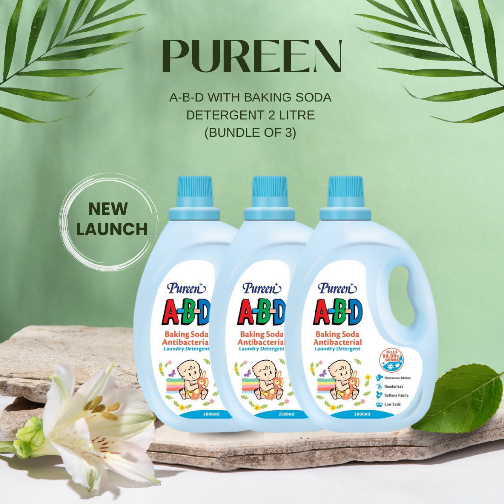 Pureen A-B-D With Baking Soda Detergent 2 Litre X 3 Bottles (Bundle ...