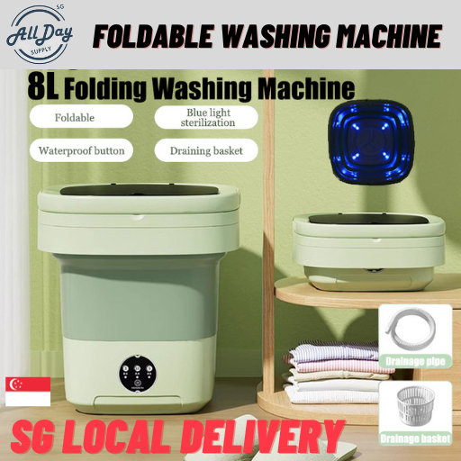 SG] Small Foldable Portable Travel Size Washing Machine Include UV