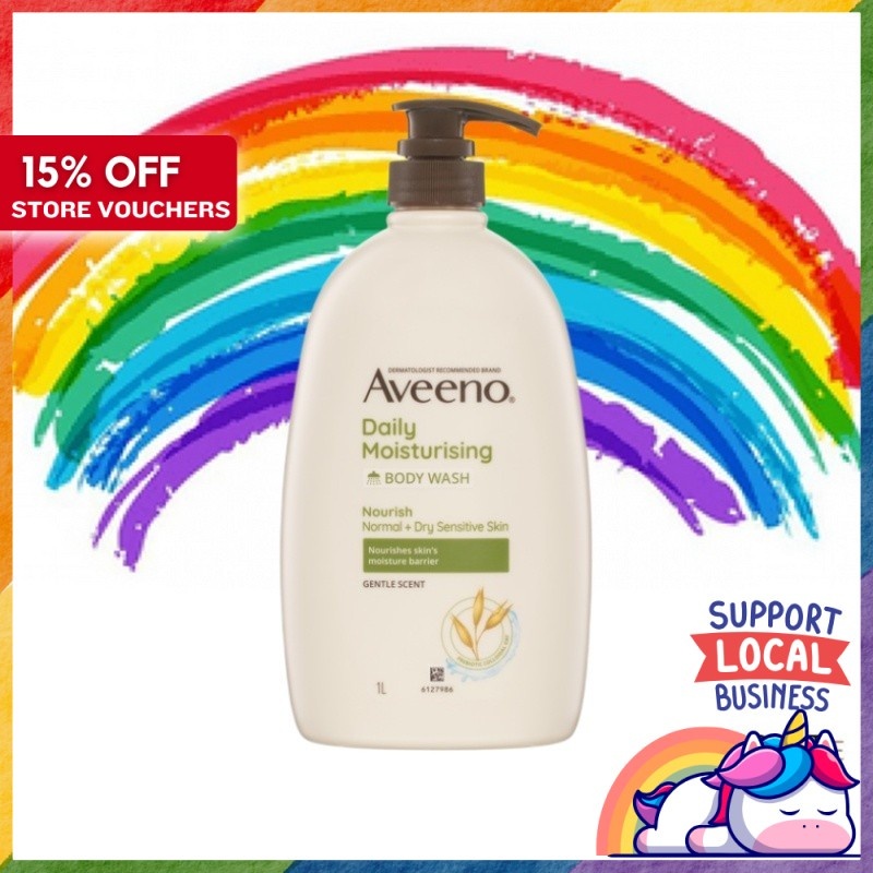 [Crazy Sale] Aveeno Daily Moisturizing FragranceFree Body Wash 1L [Dry