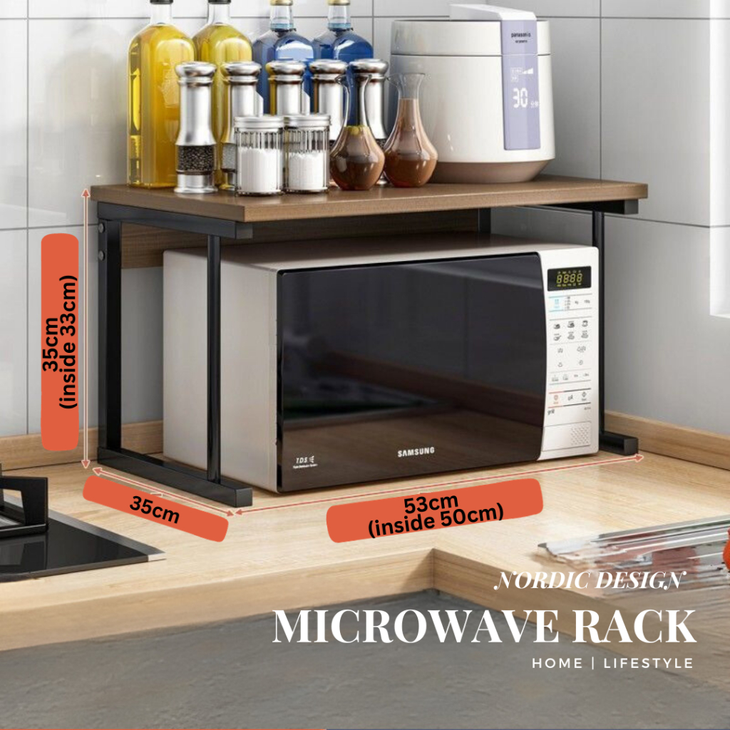 Nordic Design Microwave Oven Rack Shelf For Kitchen Organization ...