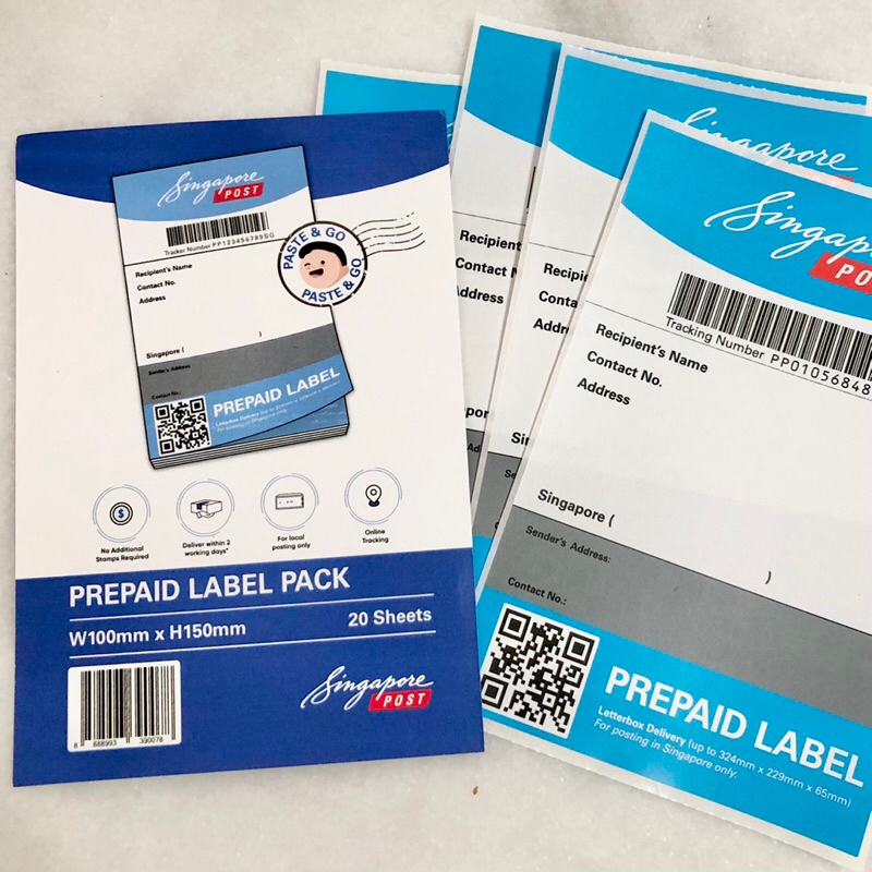 [CHEAPEST] SINGPOST Prepaid Labels Tracked Postage | Shopee Singapore