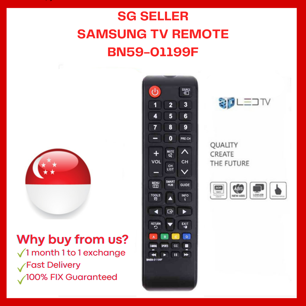 SG READY STOCK Samsung TV Remote Universal BN5901199F BN5901199F Television Control Controller