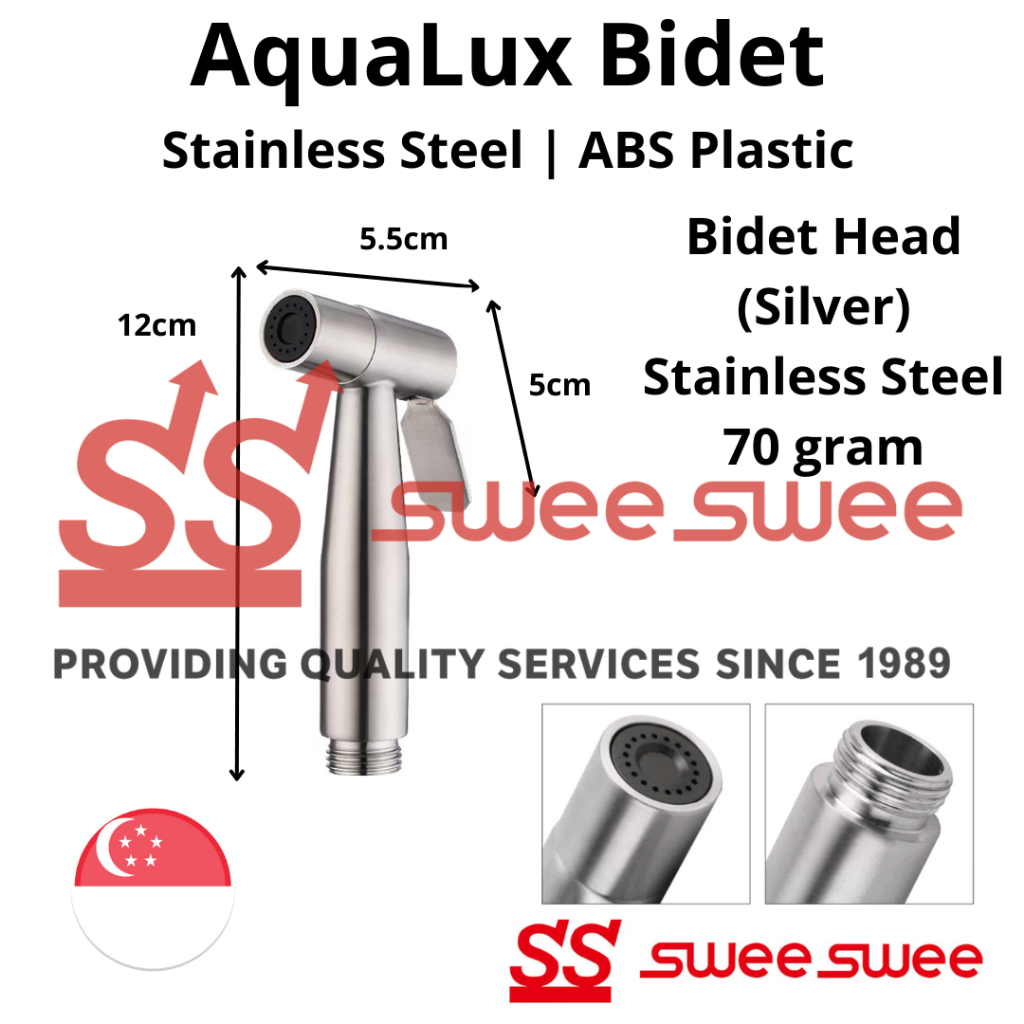AquaLux CHEAPEST & READYSTOCK Stainless Steel Bidet Spray Set Swift