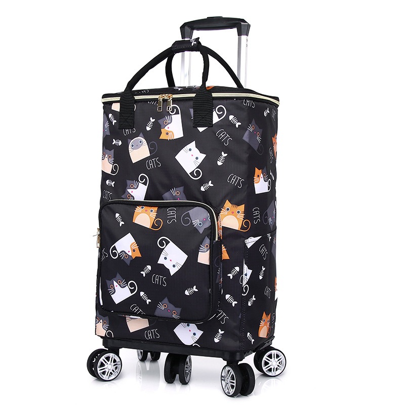 PLUS Size 5 Wheels Shopping Market Trolley With Thermal Retractable ...