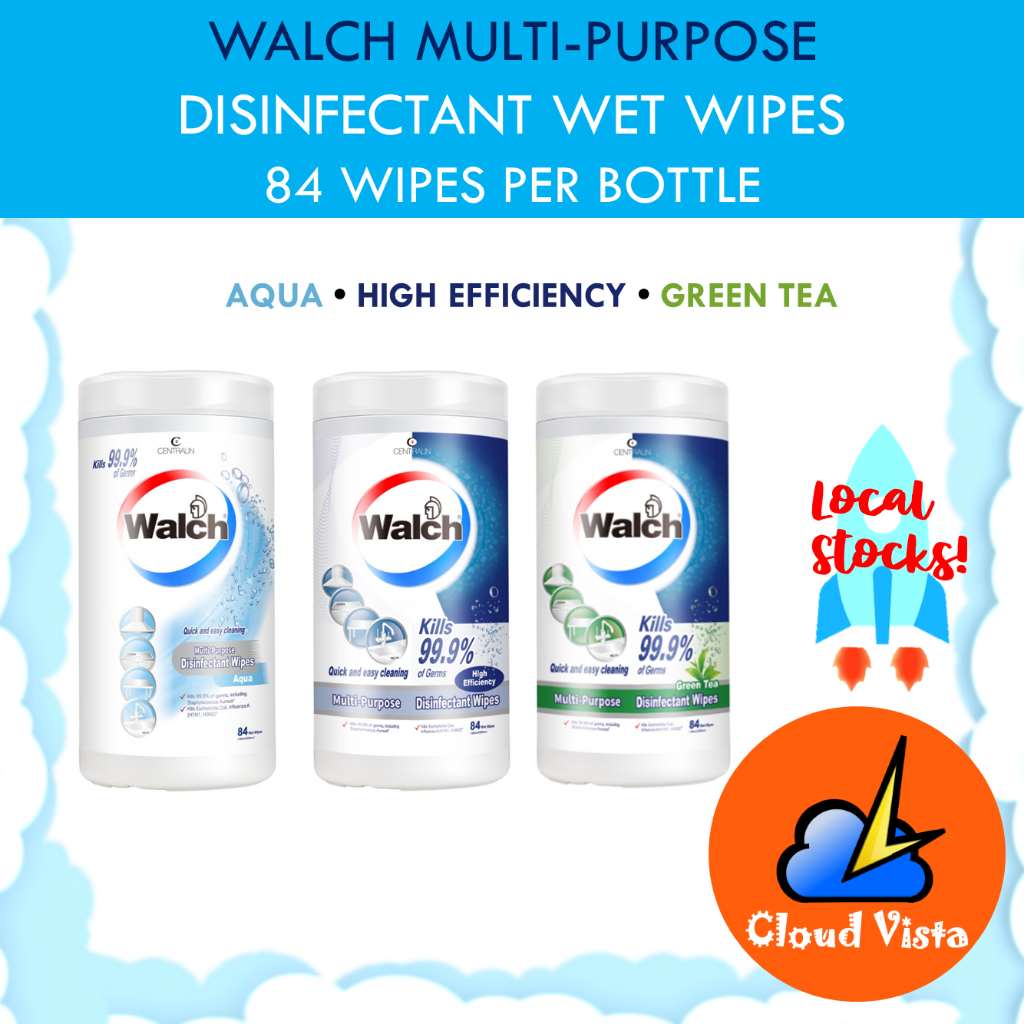[Bundle of 6] Walch Multi-Purpose Disinfectant Wet Wipes 84pcs | Shopee ...