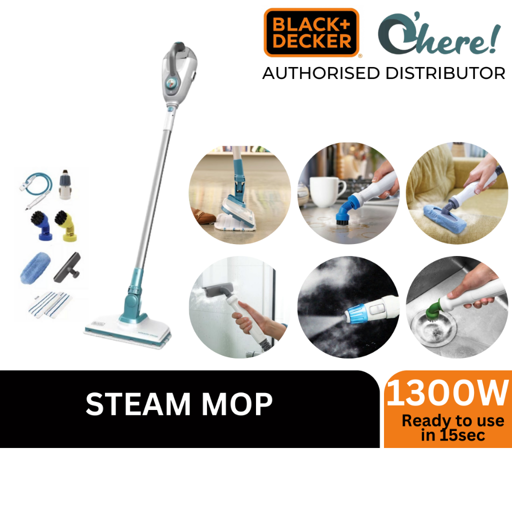 Black & Decker 6-in-1 Floor Extension Steam Mop, Black & Decker