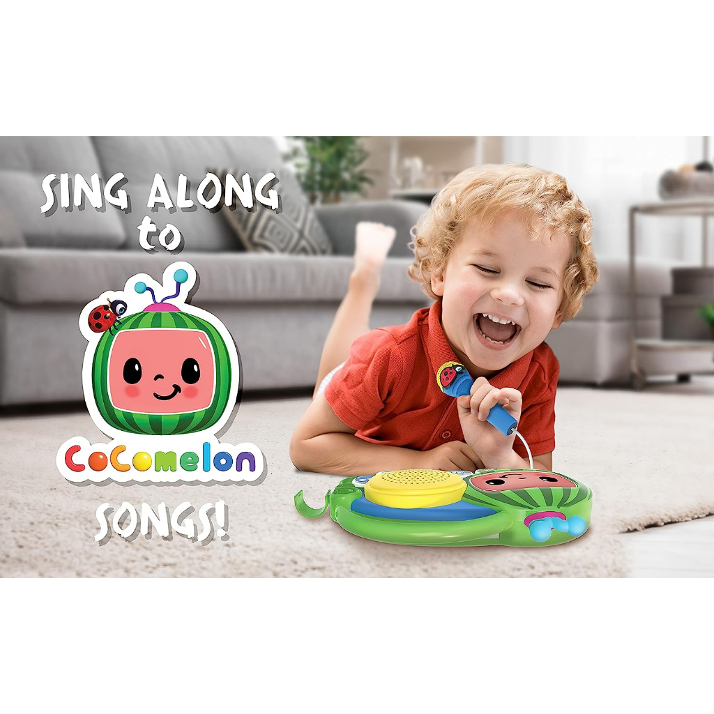 Cocomelon Toy Singalong Boombox with Microphone for Toddlers, Built-in ...