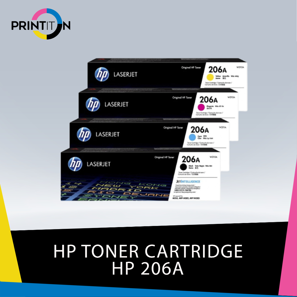 [ORIGINAL] HP TONER HP 206A 206X BLACK CYAN MAGENTA YELLOW W2110A ...