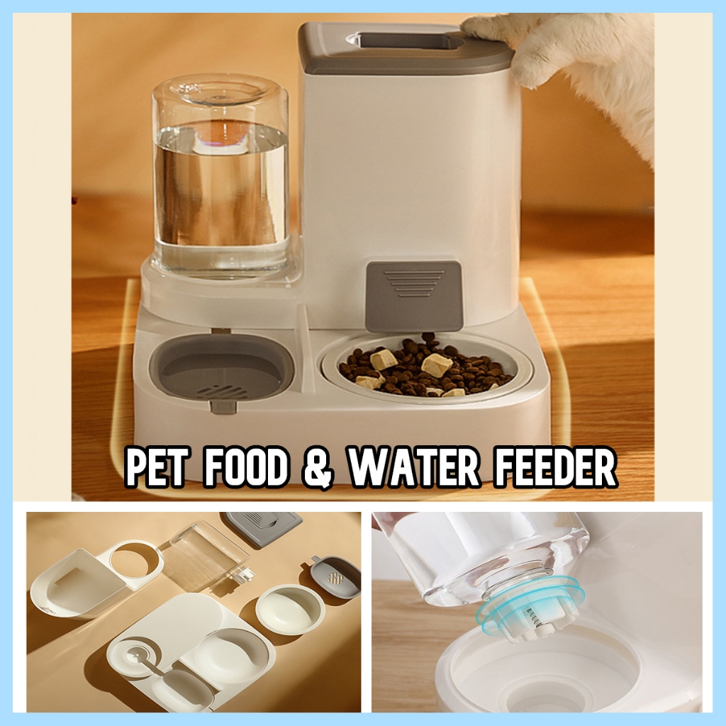 [SG] 2 in 1 Pet Water & Food Dispenser/ Dog & Cat Food Water Dispenser