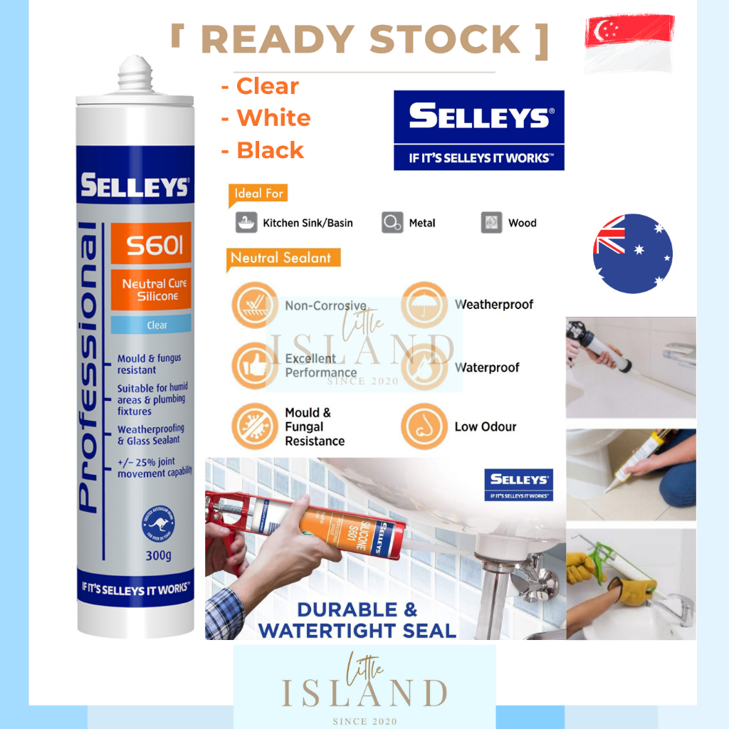 Selleys S601 Silicone Sealant 300gm Neutral Cure Silicone Sealant