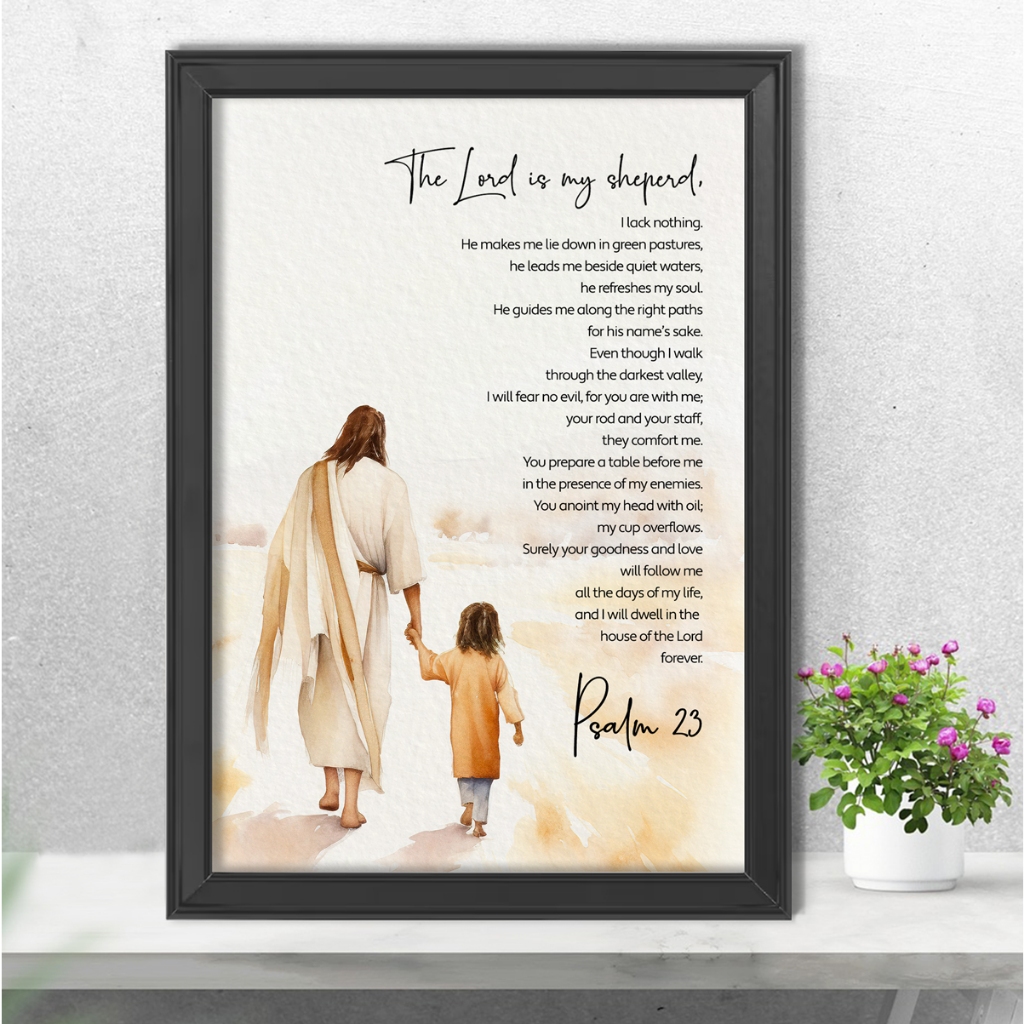[SG seller] Christian Gift, Home Decor Bible Verses Psalm 23 with