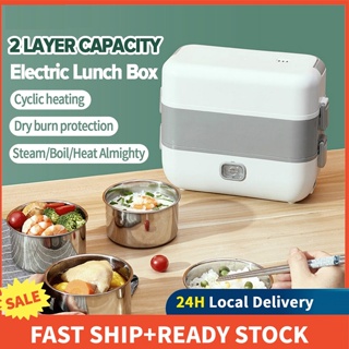 2L Smart Electric Lunch Box Heating Lunch Box Portable Steam Cook Pot  Constant Temperature Heating Food Heater Office 220V