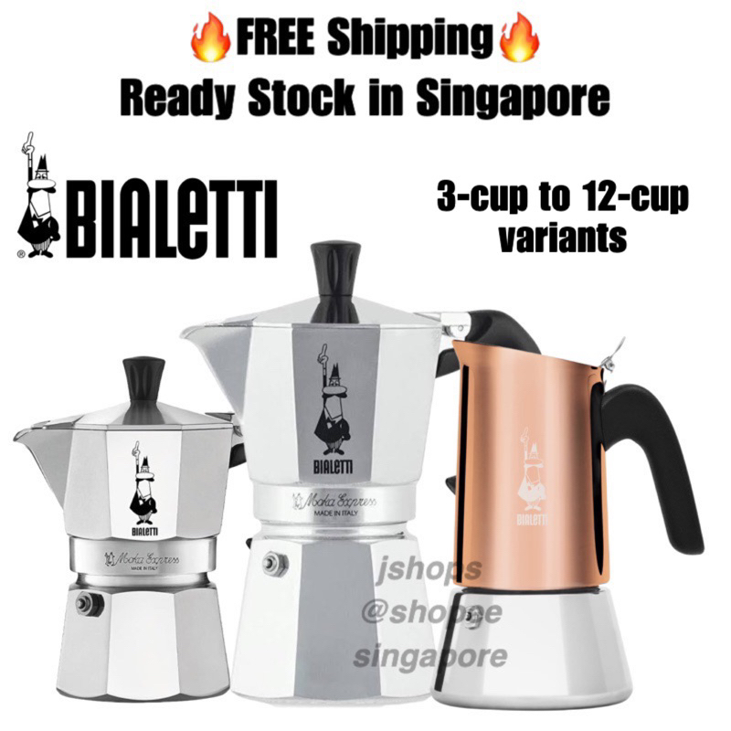 【Ready Stock in SG】Italy Bialetti Moka Express Pot Aluminum Pot Coffee ...