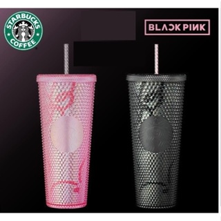 NEW Starbucks Christmas Pink Bling Studded Tumbler 24 oz Cold Cup