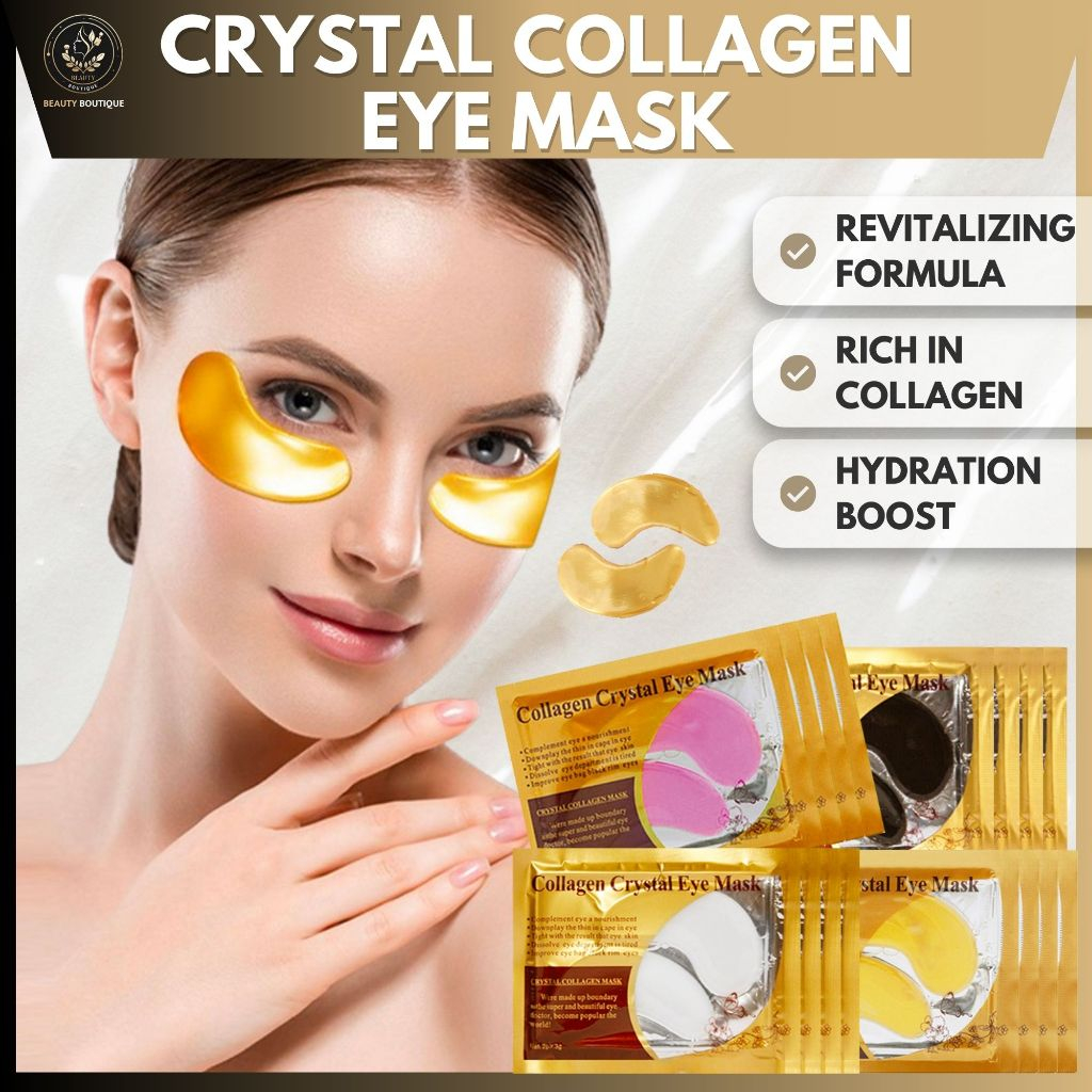 [ ️💖SG INSTOCK] Premium Collagen Gold Crystal Eye Mask Radiance ...