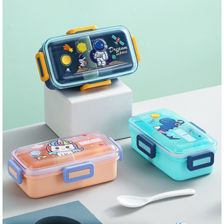 700ml Cartoon Lunch Box Kids Microwave Oven Children BPA Free Bento Boxes, Blue