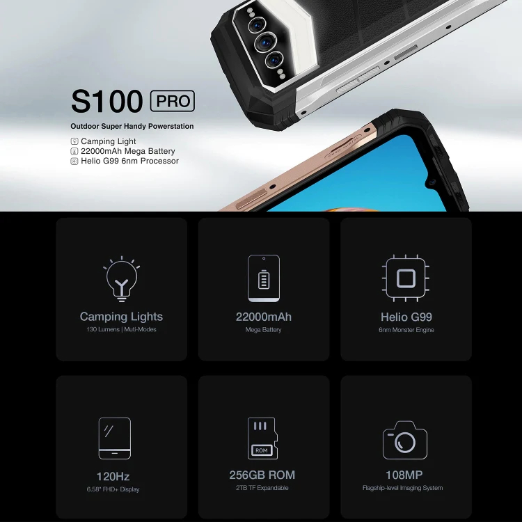 Doogee S100 Pro Rugged Phone Night Vision Camera 20gb256gb Shopee Singapore 6859