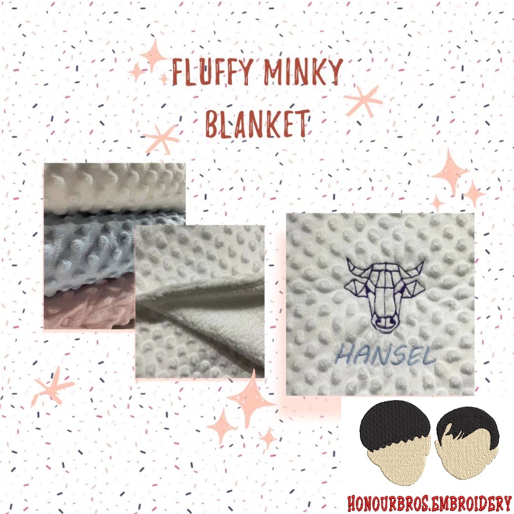 [SG LOCAL] Personalized Fluffy Minky Blanket Name