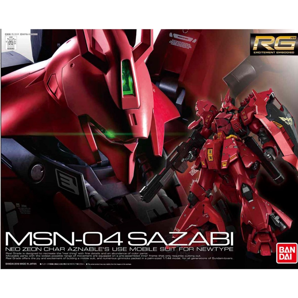 【RG 1/144 SAZABI】 NED ZEON CHAR AZNABLE'S USE MOBILE SUIT FOR NEWTYPE ...