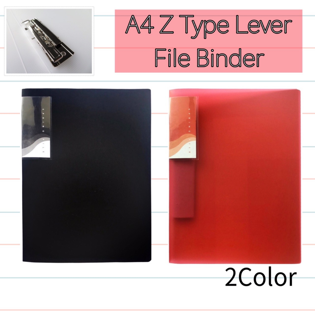Tops A4 Z-Type Lever File Binder【Black/Red】Office work, school, cram ...
