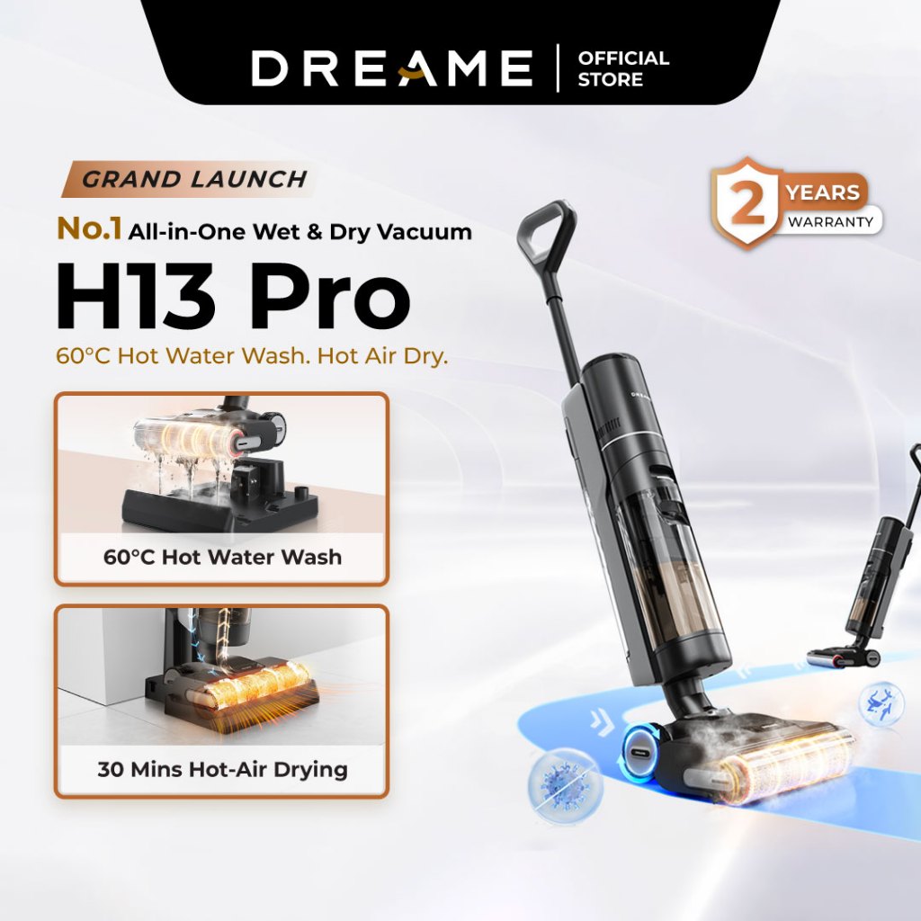 Dreame H12s AE / H12 Pro / H13 Pro Wet and Dry Cordless Vacuum Cleaner 60°C Hot Water Wash