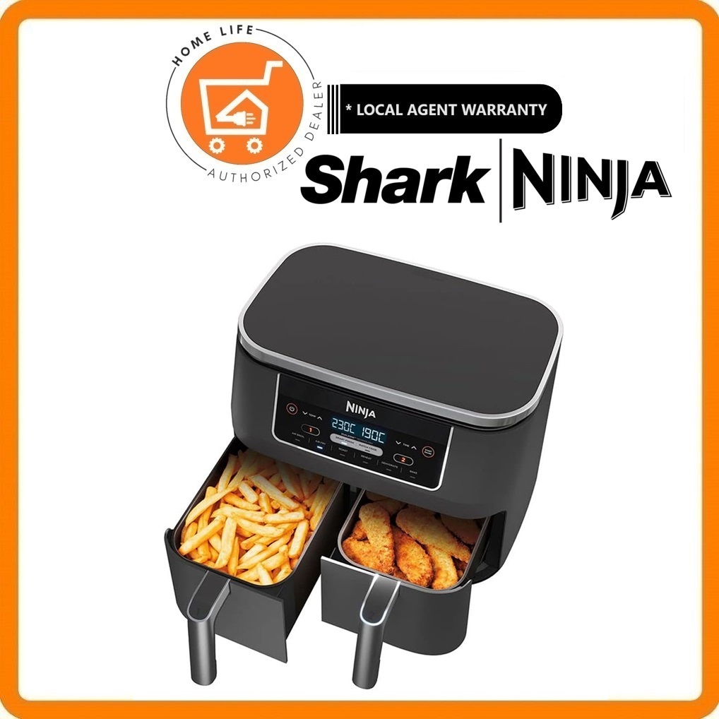 Ninja AF300 Foodi DualZone 6-in-1 Digital Air Fryer, 7.6L, No Oil ...