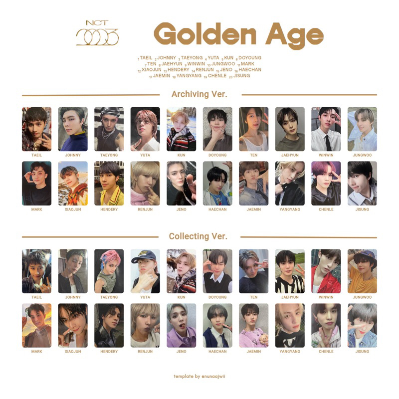 CHOOSE MEMBER PHOTOCARD - NCT 2023 GOLDEN AGE ARCHIVING COLLECTING VER ...