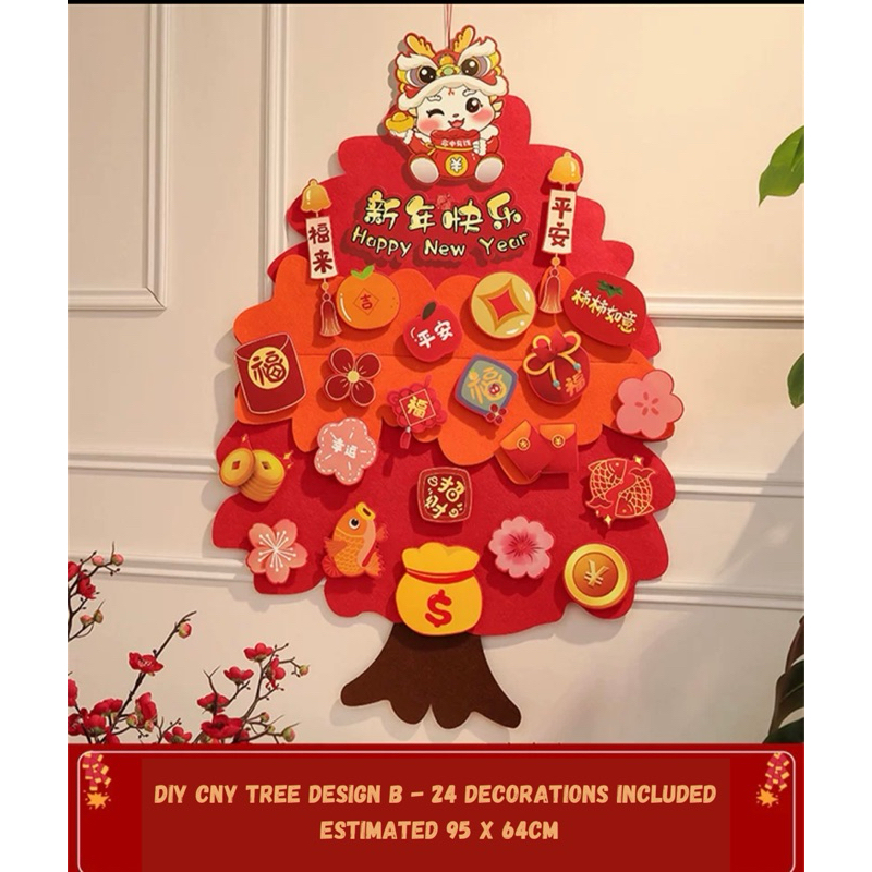 [SG READY STOCK] CNY 2024 Chinese New Year DIY Felt Tree | Shopee Singapore