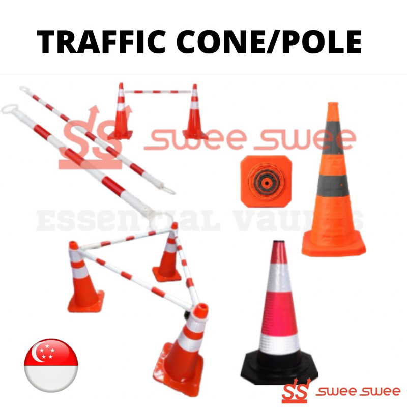 CHEAPEST & READYSTOCK Safety Cone 70cm Shopee Singapore