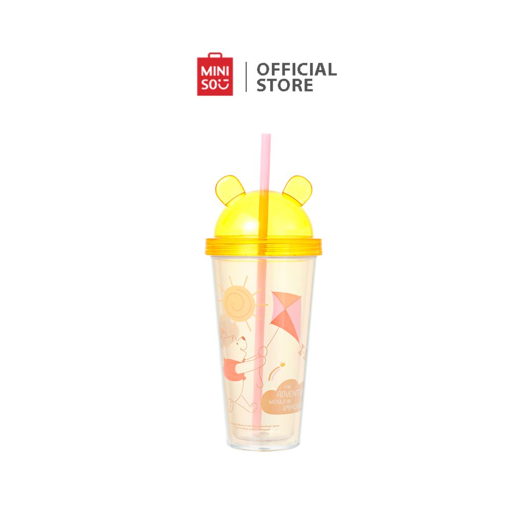 MINISO Winnie the Pooh Collection Cute Plastic Tumbler 420ml Shopee